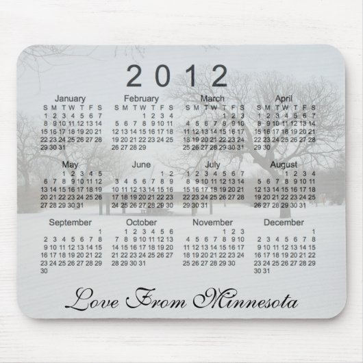 schilderachtig agenda 2012 muismat (Voorkant)