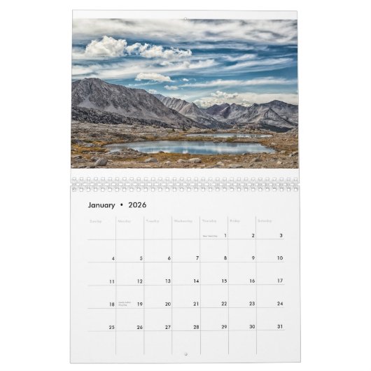 schilderachtig agenda 2015 - John Muir Trail Kalender (Jan 2026)