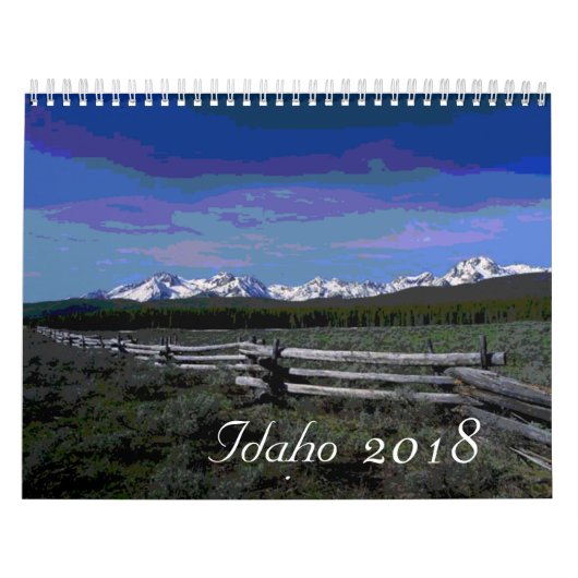 schilderachtig agenda 2018 voor artistieke Idaho Kalender (Hoes)