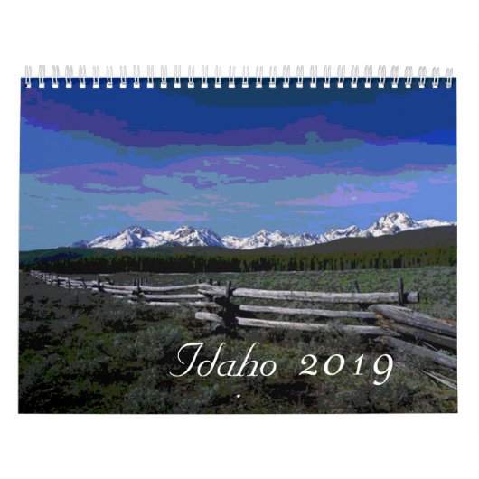 schilderachtig agenda 2019 van de artistieke Idaho Kalender (Hoes)