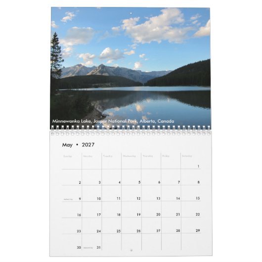 Schilderachtig agenda kalender (Mei 2027)