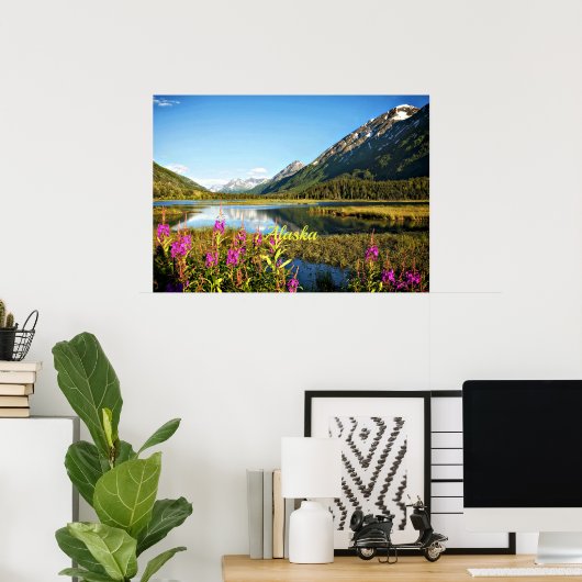 Schilderachtig Alaska, gelabeld Poster (Thuiskantoor)