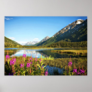 Schilderachtig Alaska, gelabeld Poster