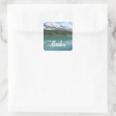 Schilderachtig Alaska Glacier Fjord Vierkante Sticker (Tas)