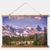 Schilderachtig Alberta Alpine Mountains Hangend Wandkleed (Voorkant)