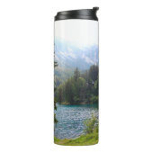 Schilderachtig Alpen Forrest en Lake Photo Thermosbeker (Gedraaid links)