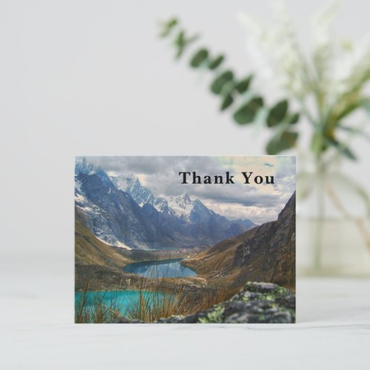 Schilderachtig Alpenbergen Foto Dank u wel Briefkaart (Staand voorkant)