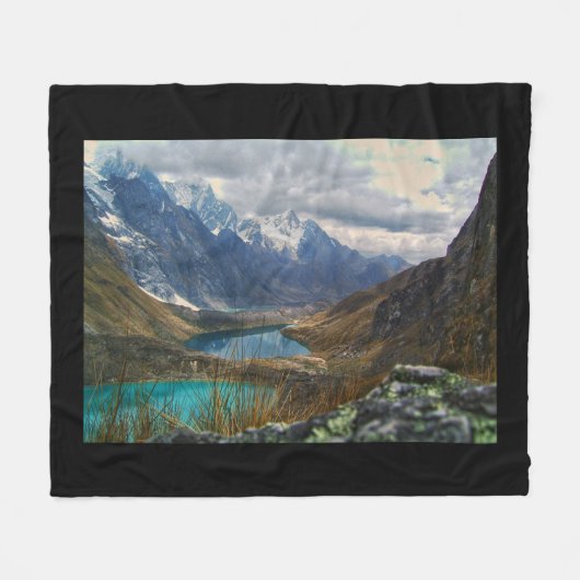 Schilderachtig Alpenbergen Foto Fleece Deken (Voorkant (Horizontaal))