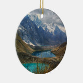 Schilderachtig Alpenbergen Foto Keramisch Ornament (Rechts)