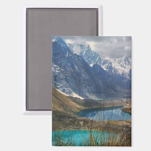 Schilderachtig Alpenbergen Foto Magneet (Voorkant / Achterkant)