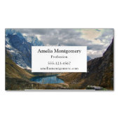 Schilderachtig Alpenbergen Foto Magnetisch Visitekaartje (Voorkant)