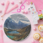 Schilderachtig Alpenbergen Foto Papieren Bordje (Feest)