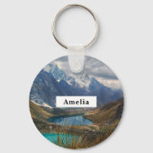 Schilderachtig Alpenbergen Foto Sleutelhanger (Achterkant)