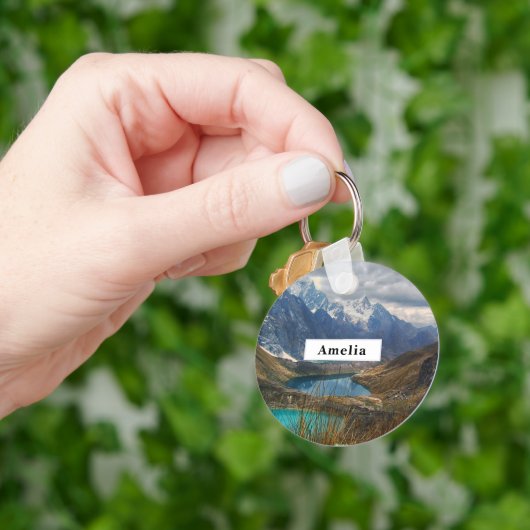 Schilderachtig Alpenbergen Foto Sleutelhanger (Hand)