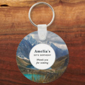 Schilderachtig Alpenbergen Foto Verjaardag Bedankt Sleutelhanger (Voorkant)