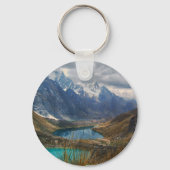 Schilderachtig Alpenbergen Foto Verjaardag Bedankt Sleutelhanger (Achterkant)