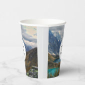 Schilderachtig Alpenbergen Foto Verjaardag Papieren Bekers (Rechts)