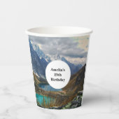Schilderachtig Alpenbergen Foto Verjaardag Papieren Bekers (Voorkant)