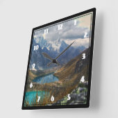 Schilderachtig Alpenbergen Foto Vierkante Klok (Hoek)