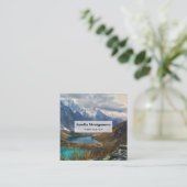 Schilderachtig Alpenbergen Foto Vierkante Visitekaartje (Staand voorkant)