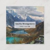 Schilderachtig Alpenbergen Foto Vierkante Visitekaartje (Voorkant)