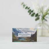 Schilderachtig Alpenbergen Foto Visitekaartje (Staand voorkant)