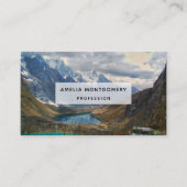 Schilderachtig Alpenbergen Foto Visitekaartje (Voorkant)