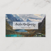 Schilderachtig Alpenbergen Foto Visitekaartje (Voorkant)