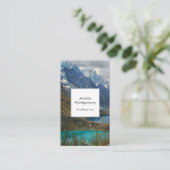 Schilderachtig Alpenbergen Foto Visitekaartje (Staand voorkant)