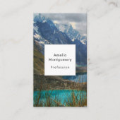 Schilderachtig Alpenbergen Foto Visitekaartje (Voorkant)