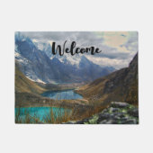 Schilderachtig Alpenbergen Foto Welkom Deurmat (Voorkant)