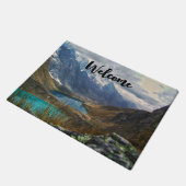 Schilderachtig Alpenbergen Foto Welkom Deurmat (Schuin)