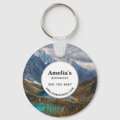 Schilderachtig Alpenbergen Fotobedrijf Sleutelhanger (Achterkant)