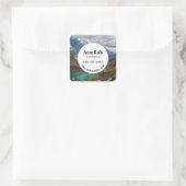 Schilderachtig Alpenbergen Fotobedrijf Vierkante Sticker (Tas)