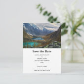 Schilderachtig Alpenbergen Fotobruiloft Aankondigingskaart (Staand voorkant)