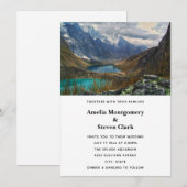 Schilderachtig Alpenbergen Fotobruiloft Kaart (Voorkant / Achterkant)