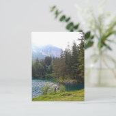 Schilderachtig Alpenbossen en meer Briefkaart (Staand voorkant)