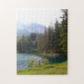 Schilderachtig Alpenbossen en meer Legpuzzel (Verticaal)