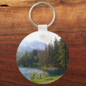 Schilderachtig Alpenbossen en meer Sleutelhanger (Achterkant)