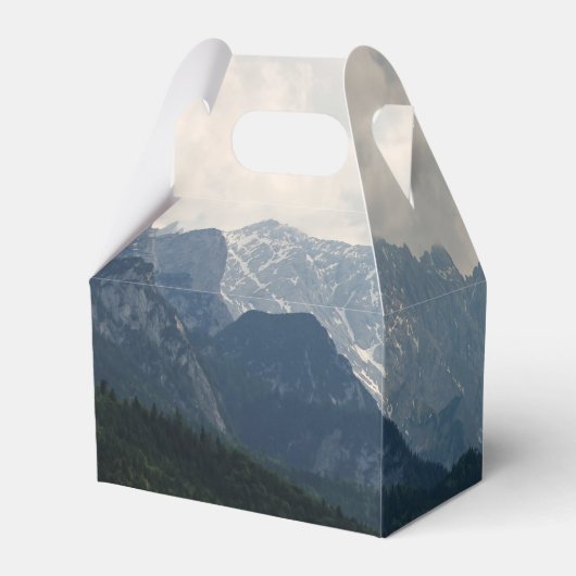 Schilderachtig alpiene Natuur Foto bruiloft Bedankdoosjes (Achterkant)