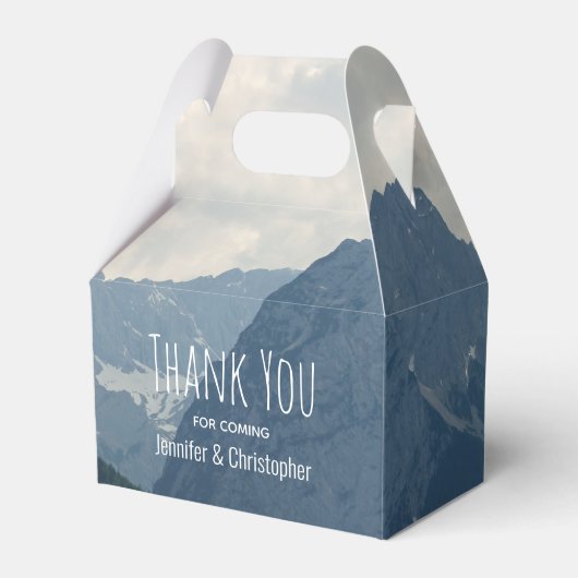 Schilderachtig alpiene Natuur Foto bruiloft Bedankdoosjes (Voorkant Zijde)