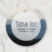 Schilderachtig alpiene Natuur Foto bruiloft Bedankjes Labels (Voorkant)