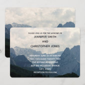 Schilderachtig alpiene Natuur Foto bruiloft Kaart (Voorkant / Achterkant)