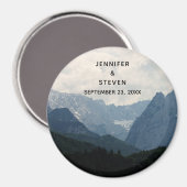 Schilderachtig alpiene Natuur Foto bruiloft Magneet (Voorkant / Achterkant)