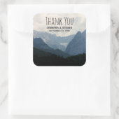 Schilderachtig alpiene Natuur Foto bruiloft Vierkante Sticker (Tas)