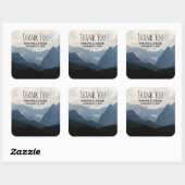 Schilderachtig alpiene Natuur Foto bruiloft Vierkante Sticker (Vel)