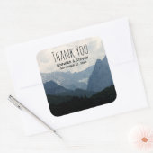 Schilderachtig alpiene Natuur Foto bruiloft Vierkante Sticker (Envelop)