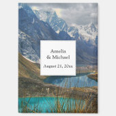 Schilderachtig Alpine Mountains Wedding Save the D Magneet (Voorkant)