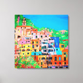 Schilderachtig Amalfikust Italië Mediterrane Cliff Canvas Afdruk (Voorkant)