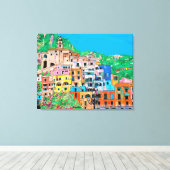 Schilderachtig Amalfikust Italië Mediterrane Cliff Canvas Afdruk (Insitu (Houten vloer))